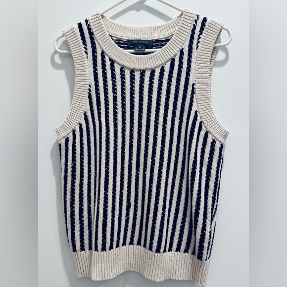 French Connection Black and Cream Knit Top - Picture 1 of 3